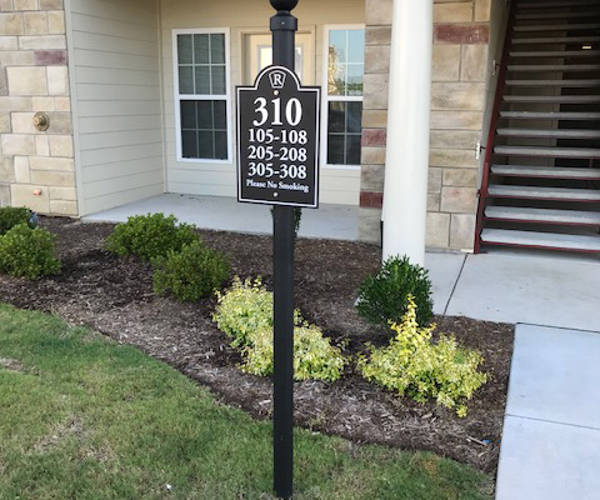 Gross-Builders-Tega-Cay-apartment-number-sign-pole.jpg